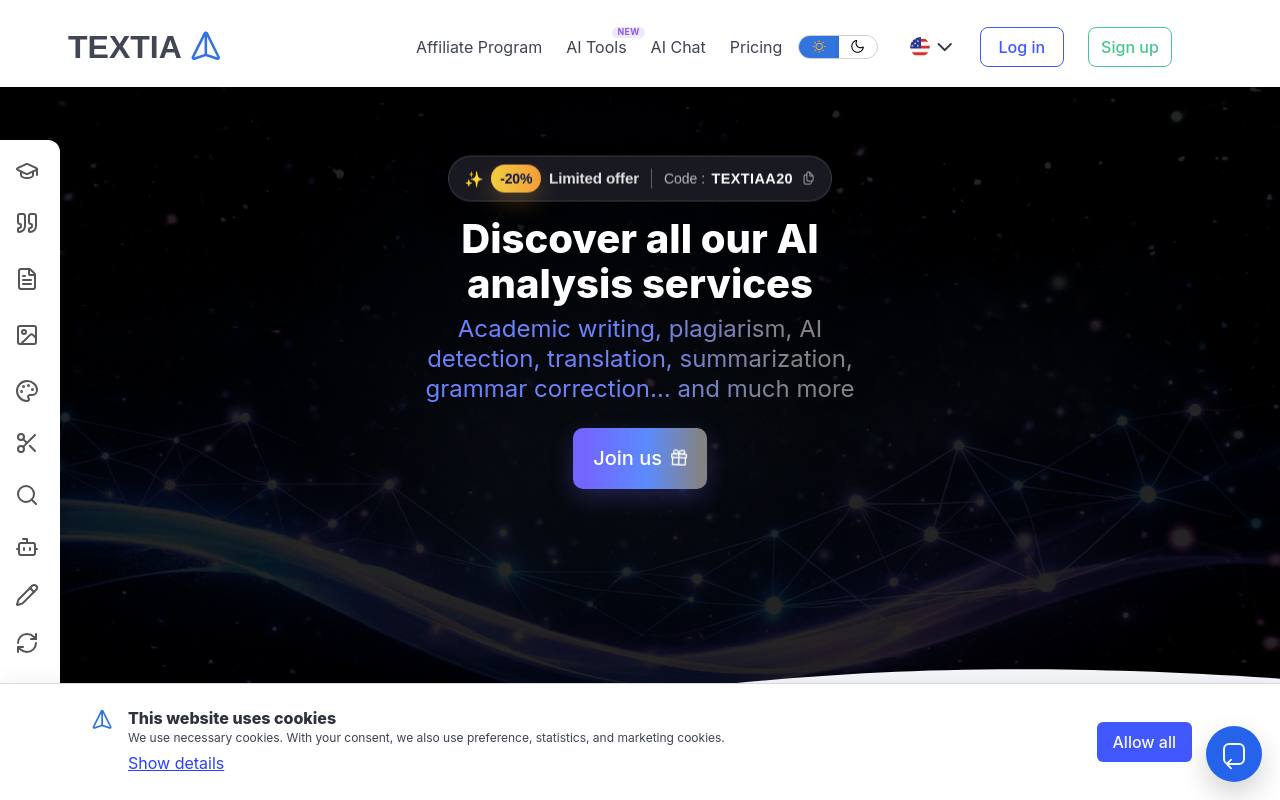 Textiaa screenshot