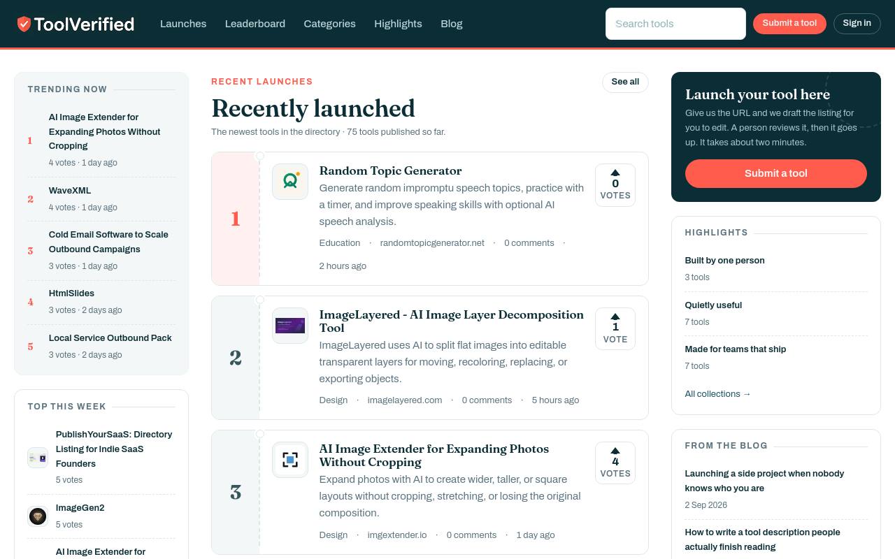 ToolVerified screenshot