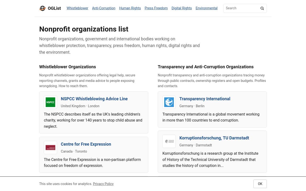 OGList screenshot