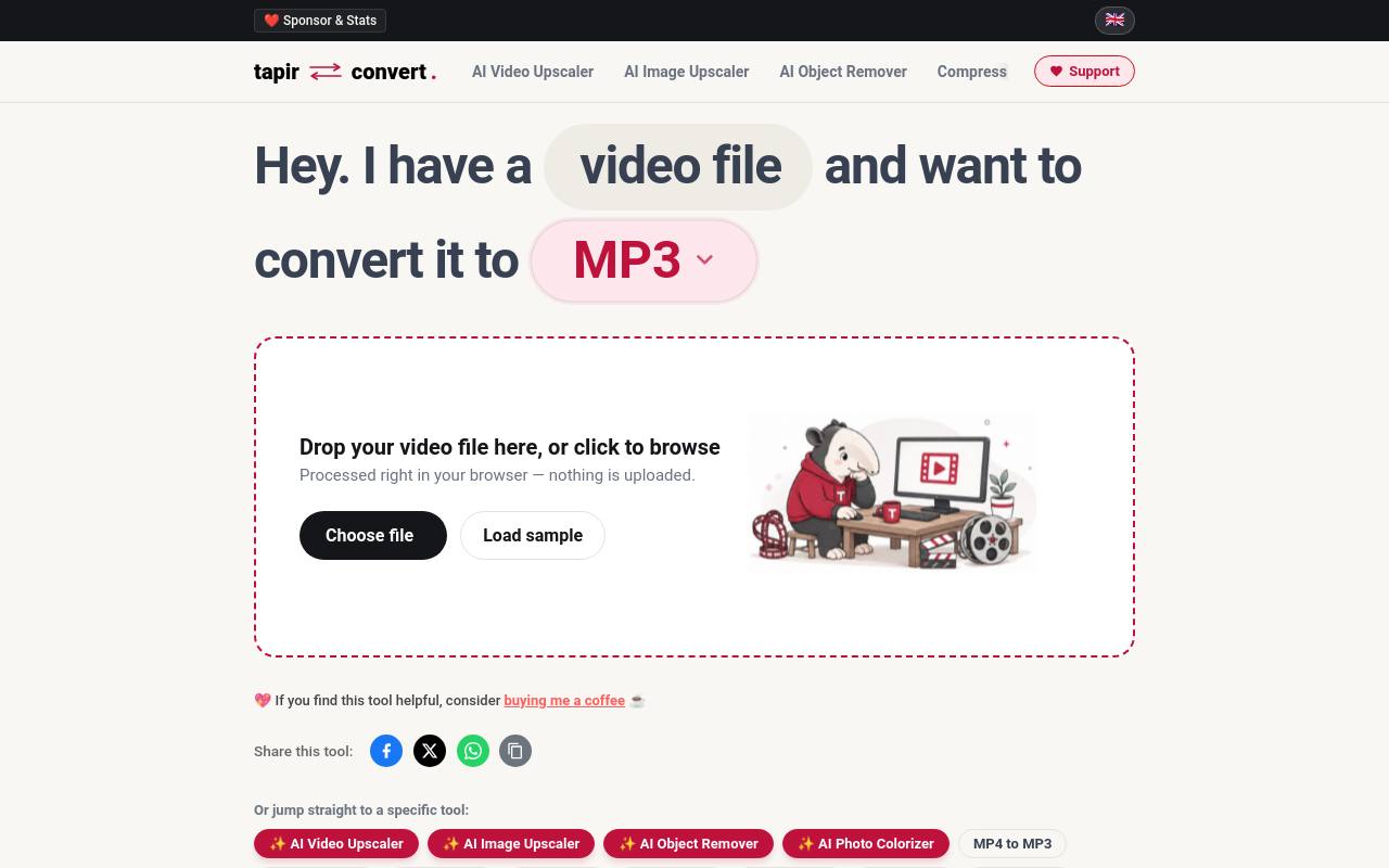 Tapirconvert screenshot
