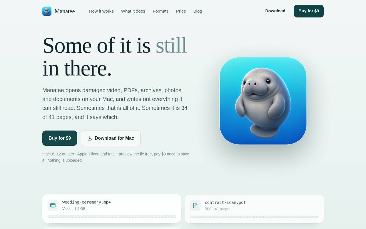 Manatee screenshot