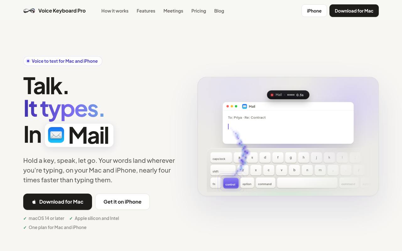Voice Keyboard Pro screenshot
